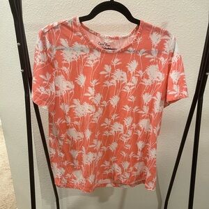 Coral Bay Women's Coral Palm Print Tee